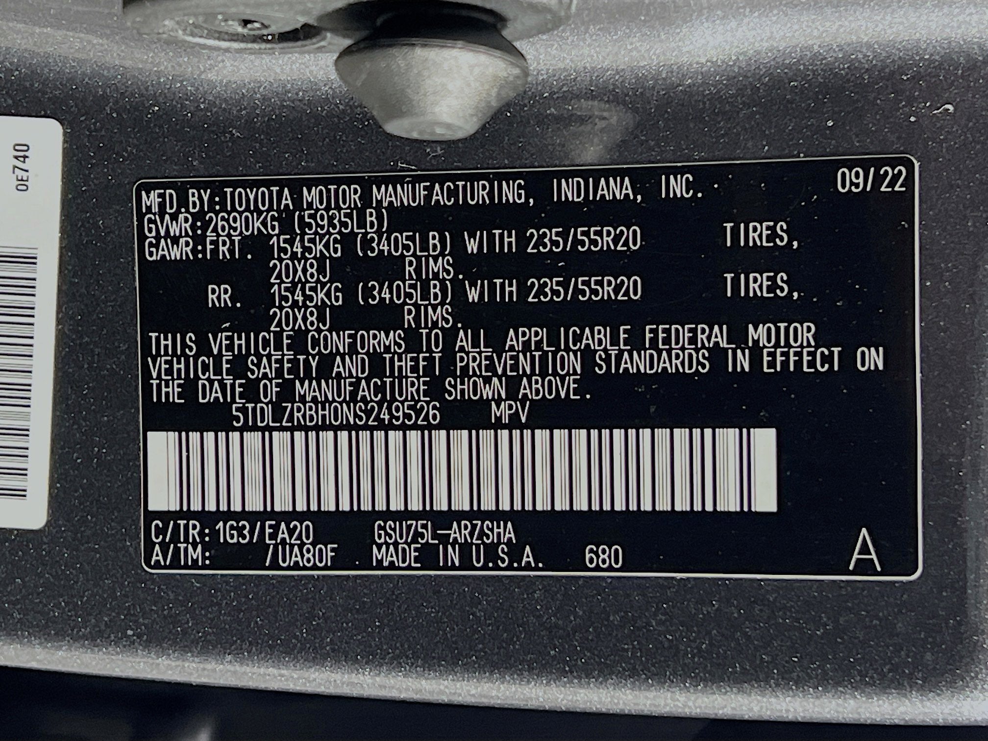 2022 Toyota Highlander XSE