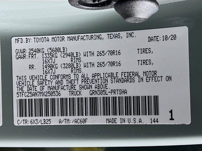 2021 Toyota Tacoma 4WD Base