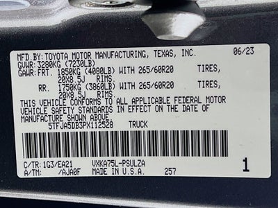 2023 Toyota Tundra 4WD Limited