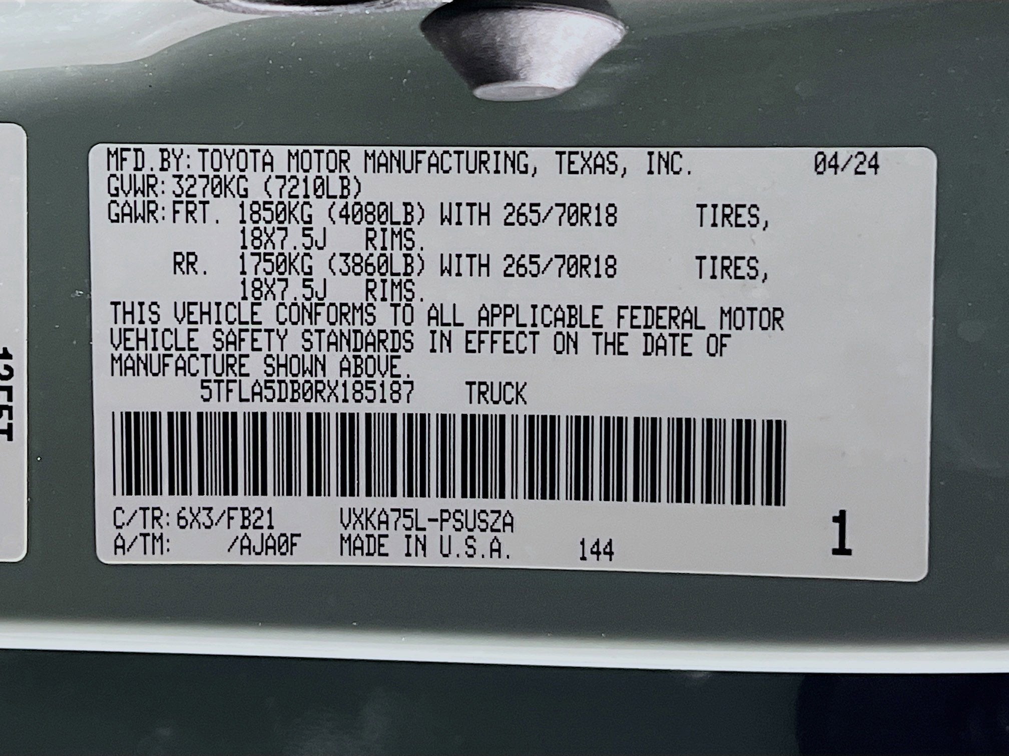 2024 Toyota Tundra 4WD SR5