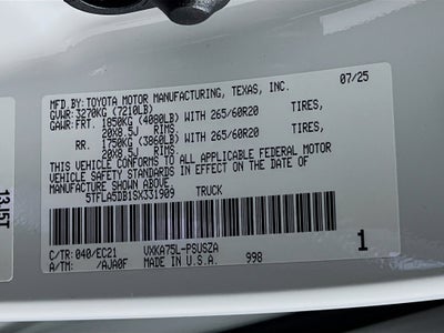 2025 Toyota Tundra 4WD SR5