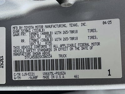 2025 Toyota Tundra 4WD SR5