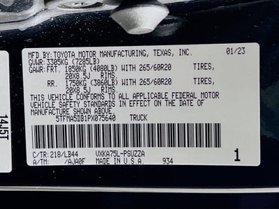 2023 Toyota Tundra 4WD 1794 Edition