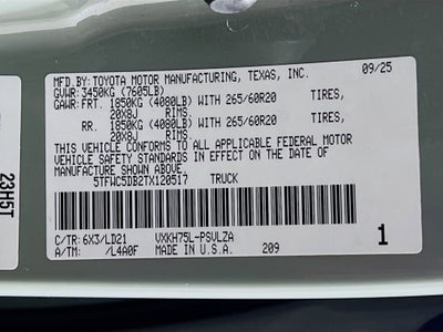 2026 Toyota Tundra 4WD Base