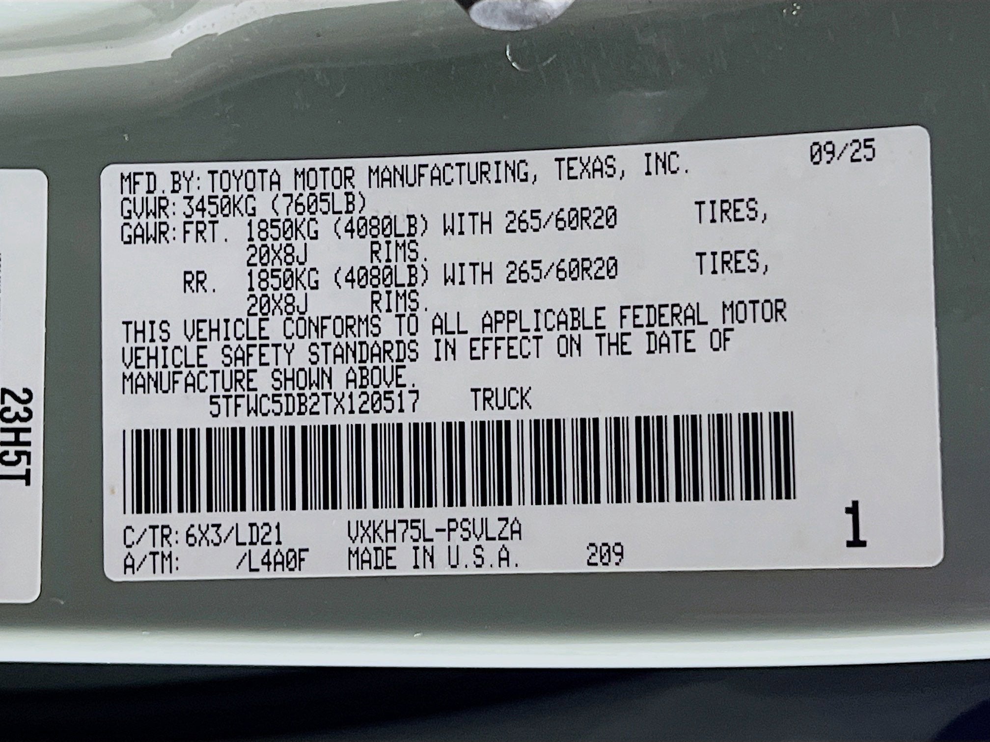 2026 Toyota Tundra 4WD Base