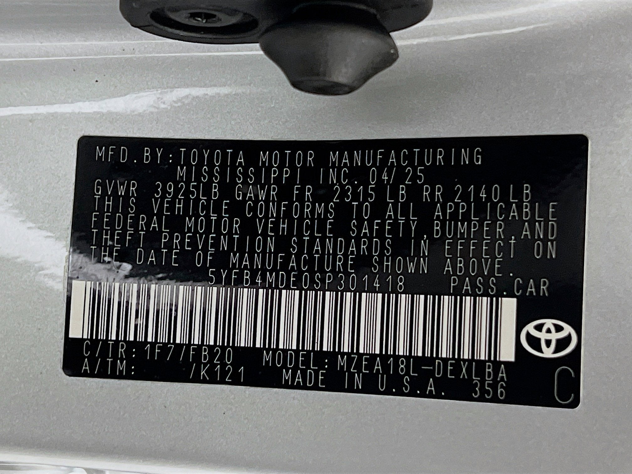 2025 Toyota Corolla LE