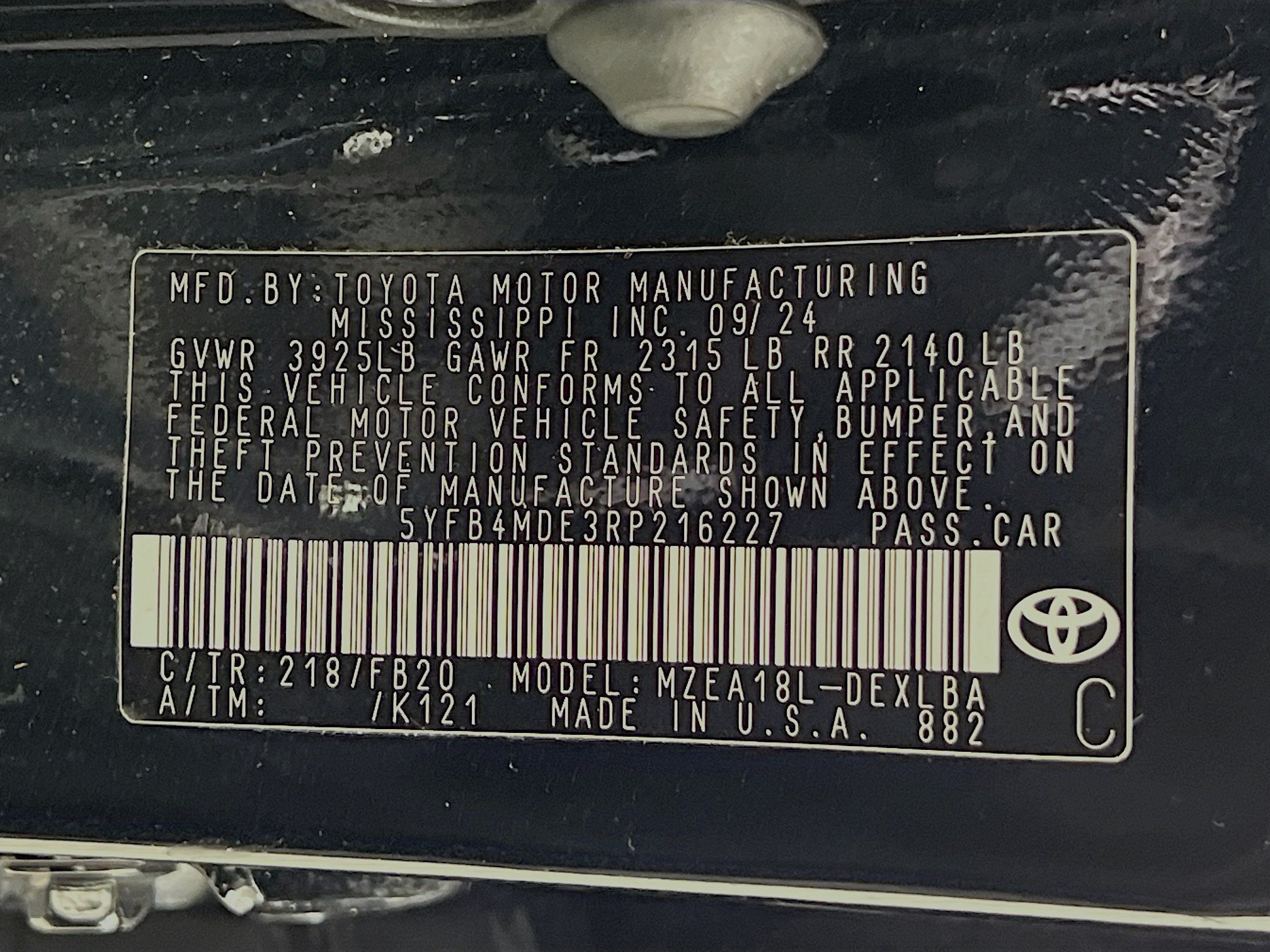 2024 Toyota Corolla LE