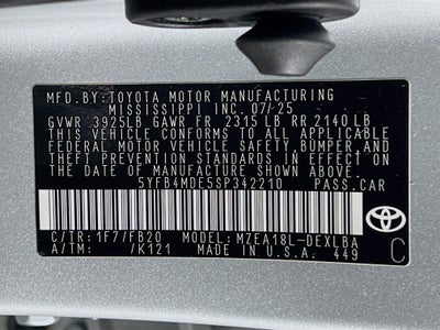 2025 Toyota Corolla LE