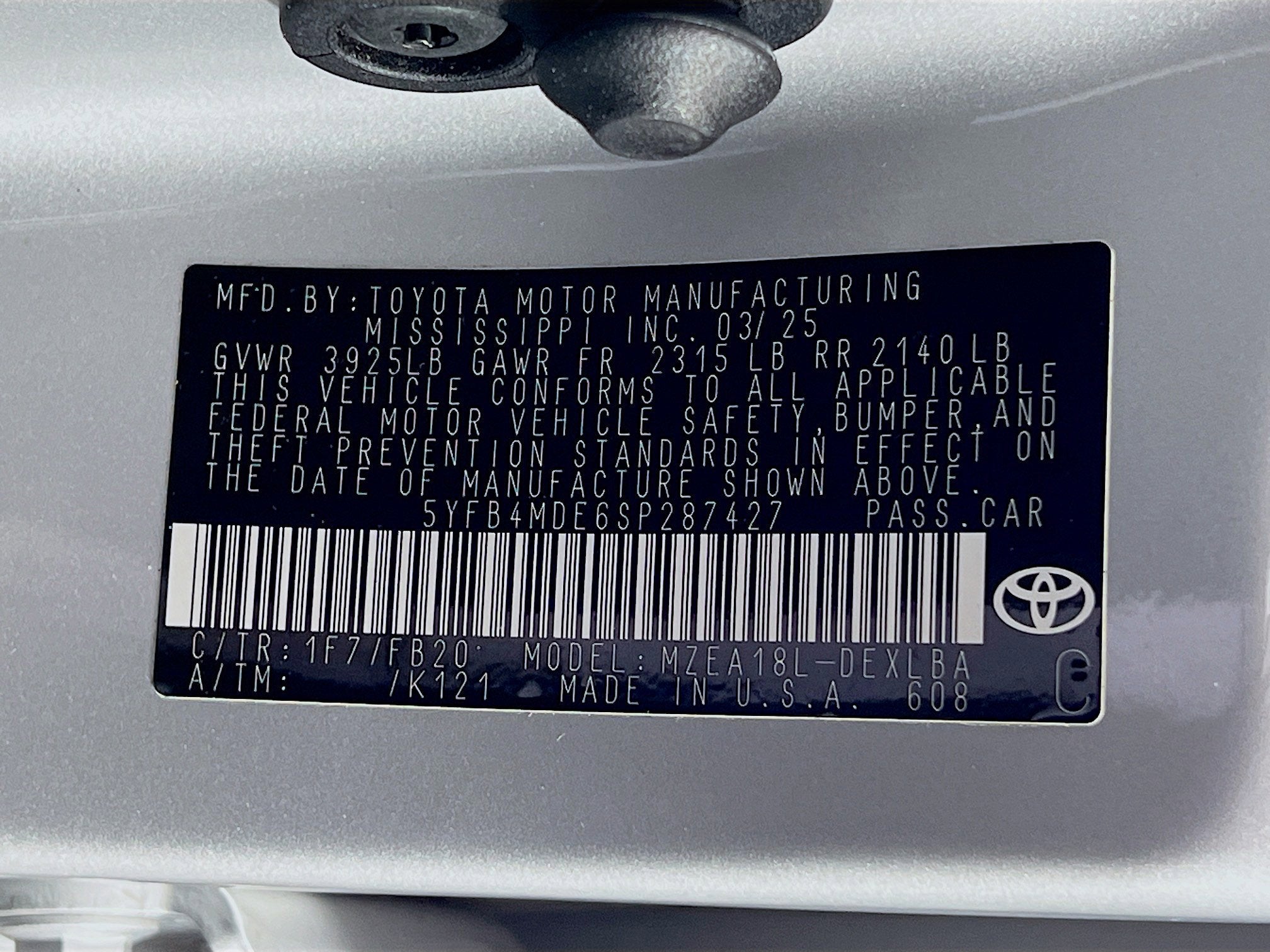 2025 Toyota Corolla LE