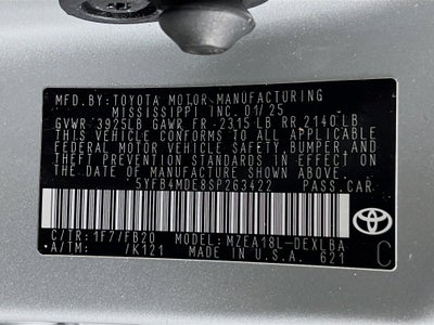 2025 Toyota Corolla LE