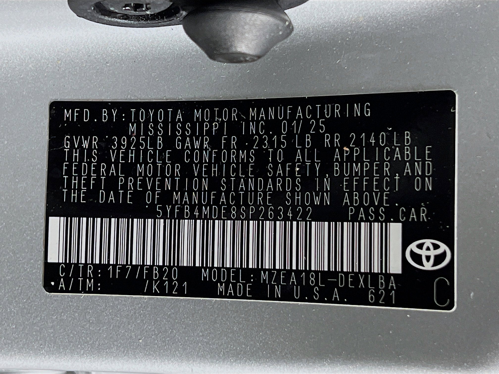 2025 Toyota Corolla LE