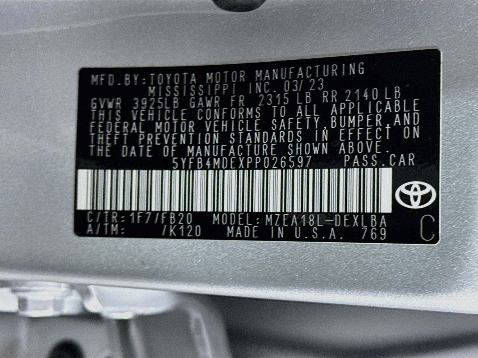 2023 Toyota Corolla LE