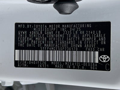 2025 Toyota Corolla SE