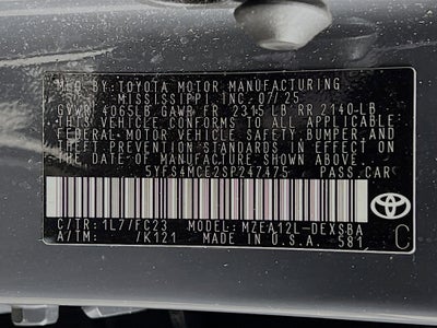 2025 Toyota Corolla SE