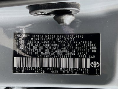 2022 Toyota Corolla APEX SE