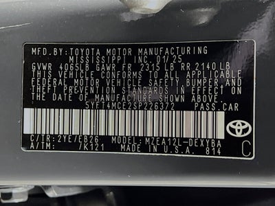 2025 Toyota Corolla XSE