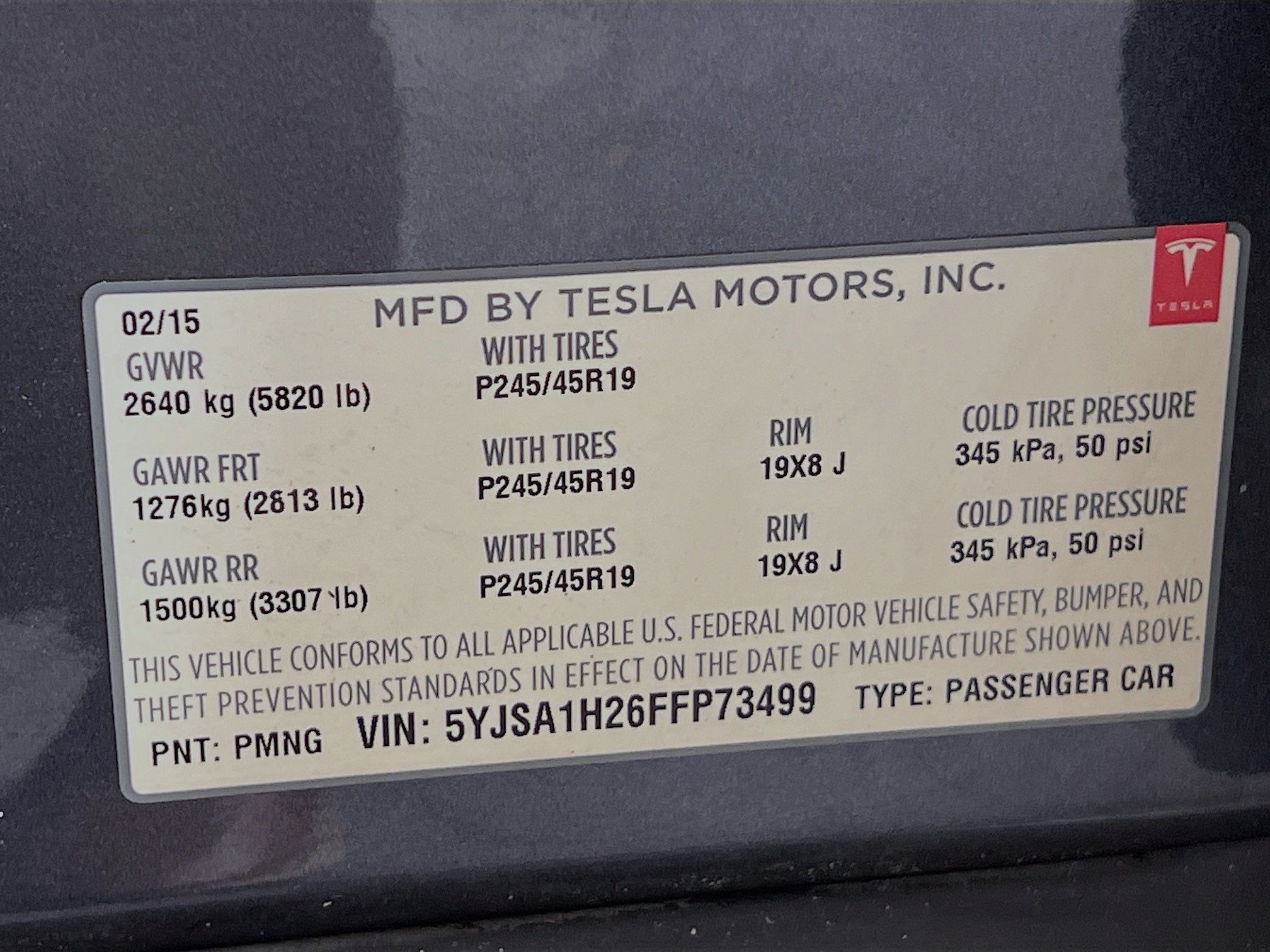 2015 Tesla Model S Base