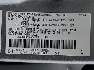 2025 Toyota Sequoia Base