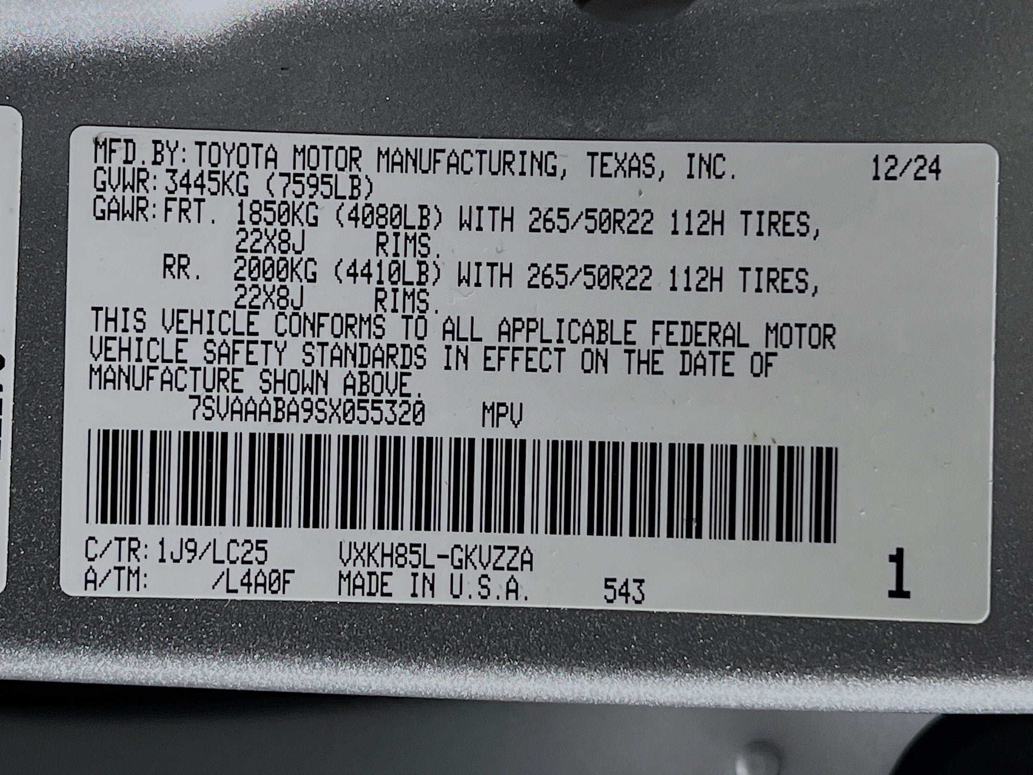 2025 Toyota Sequoia Base