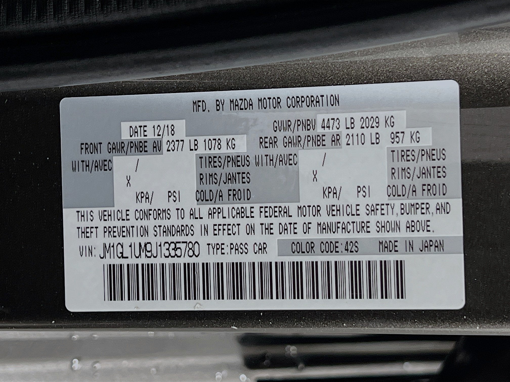 2018 Mazda Mazda6 Sport