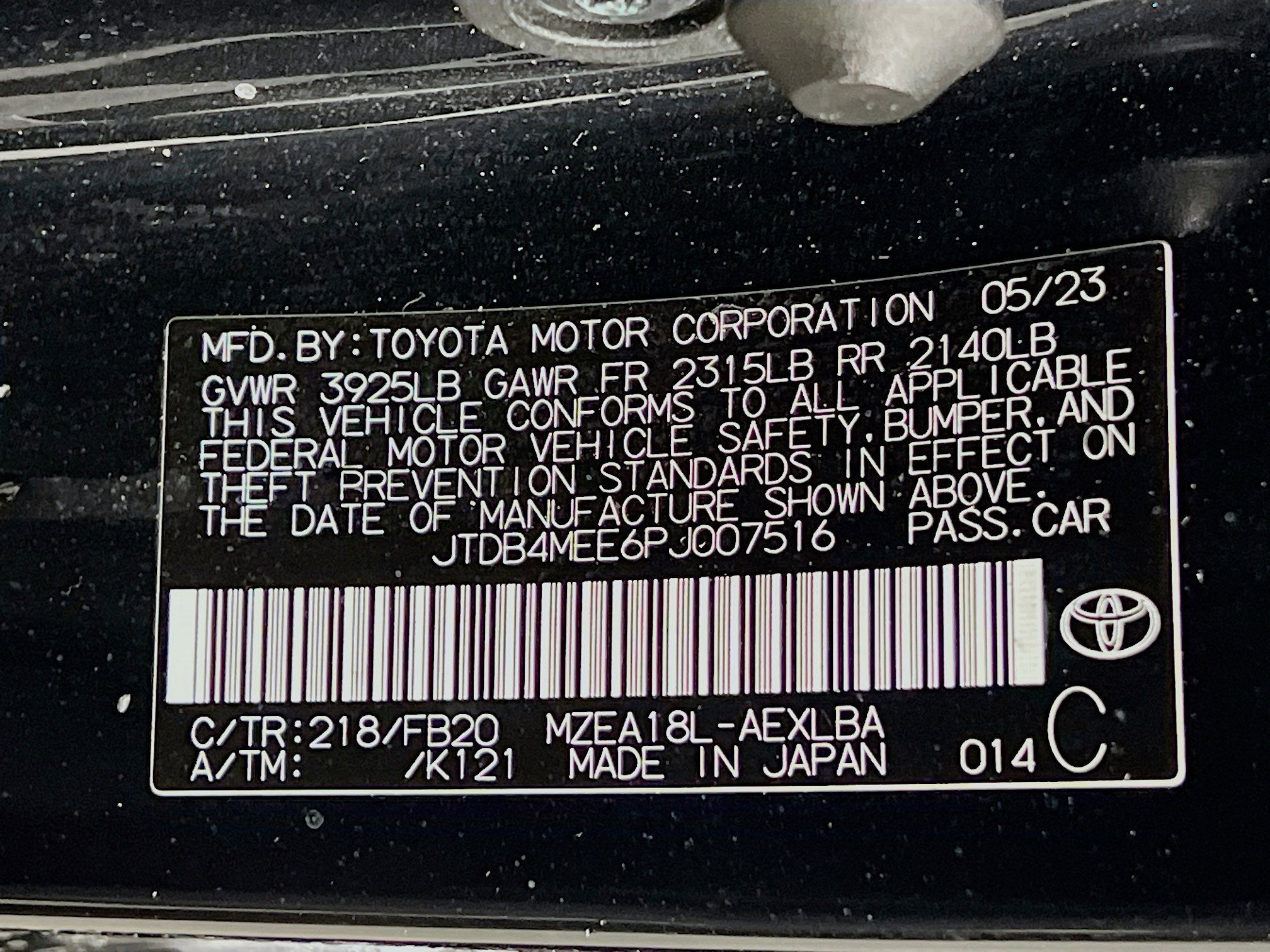 2023 Toyota Corolla LE