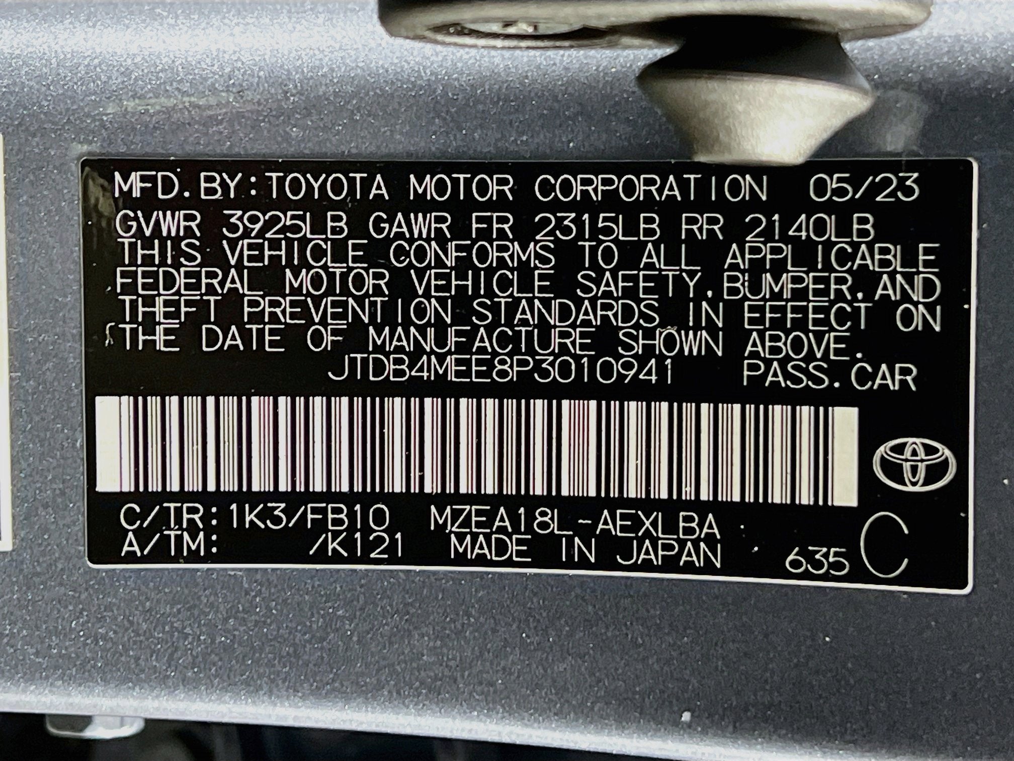 2023 Toyota Corolla LE