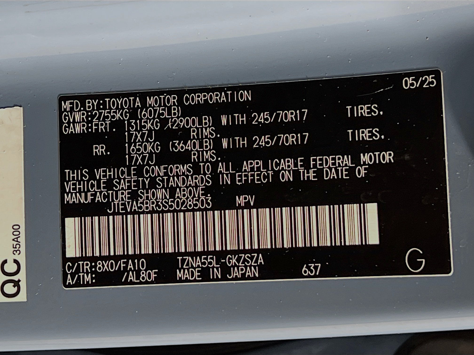 2025 Toyota 4Runner Base