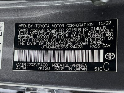 2023 Toyota Corolla Hatchback SE