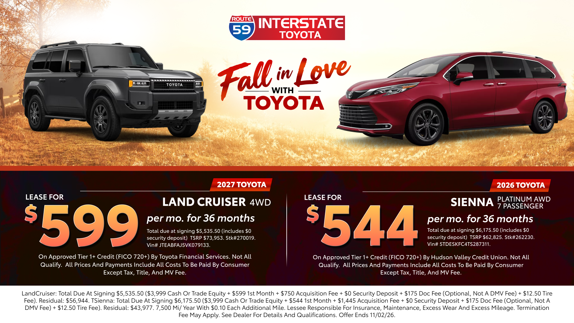 Land Cruiser & Sienna