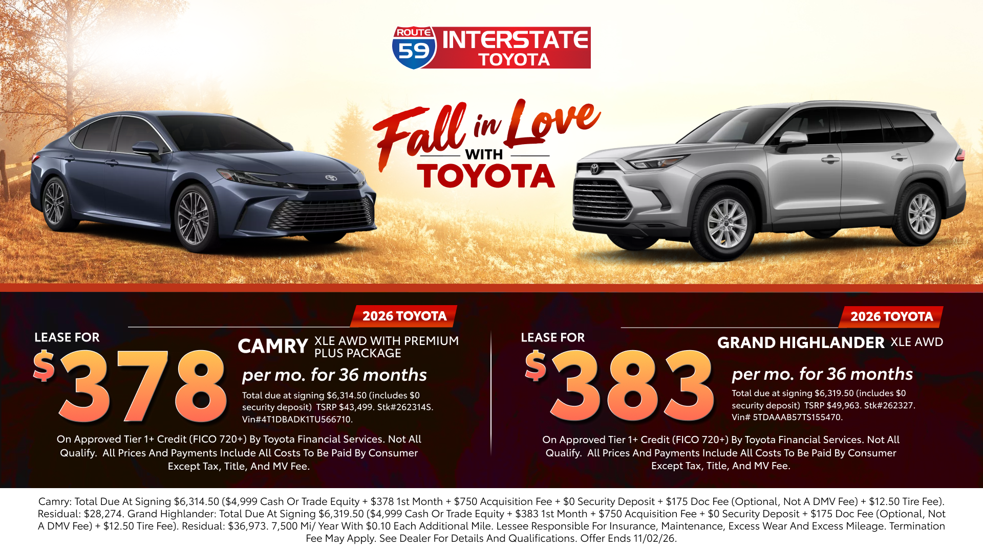 Camry & Grand Highlander