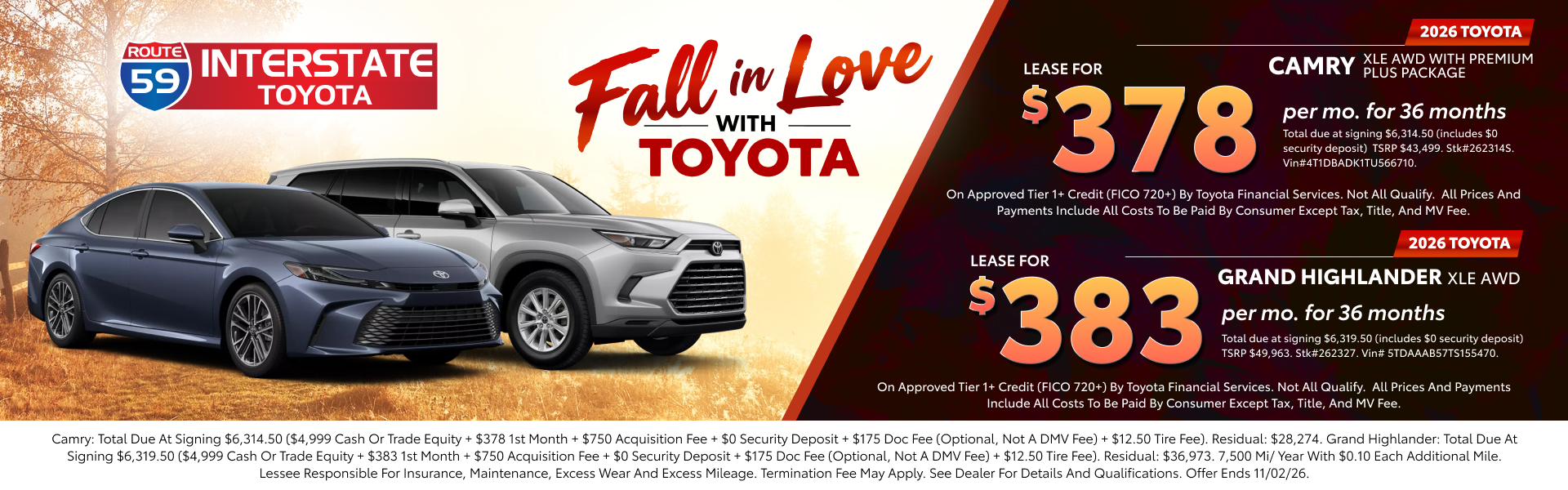 Camry & Grand Highlander