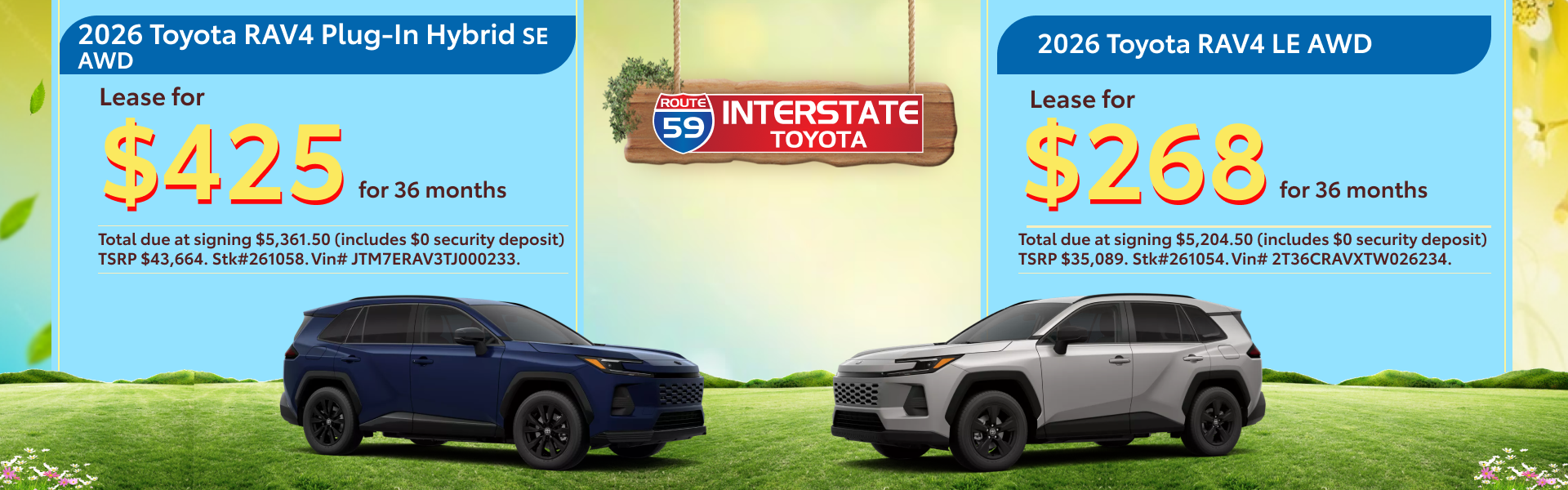 2026 Toyota RAV4 Plug-In + RAV4 LE