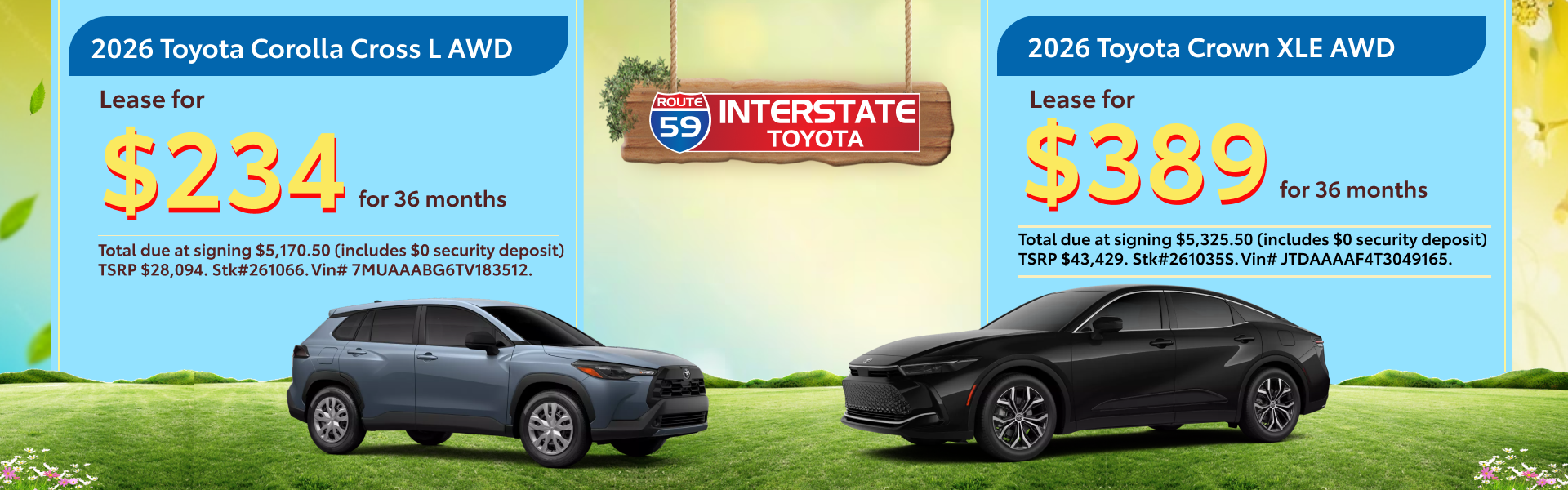 2026 Toyota Corolla Cross + Crown XLE