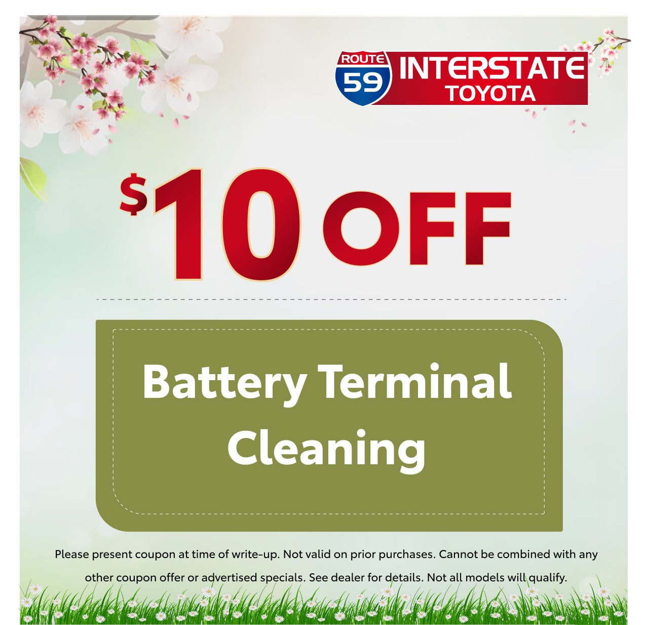 $10 OFF BATTERY TERMINAL CLEANING