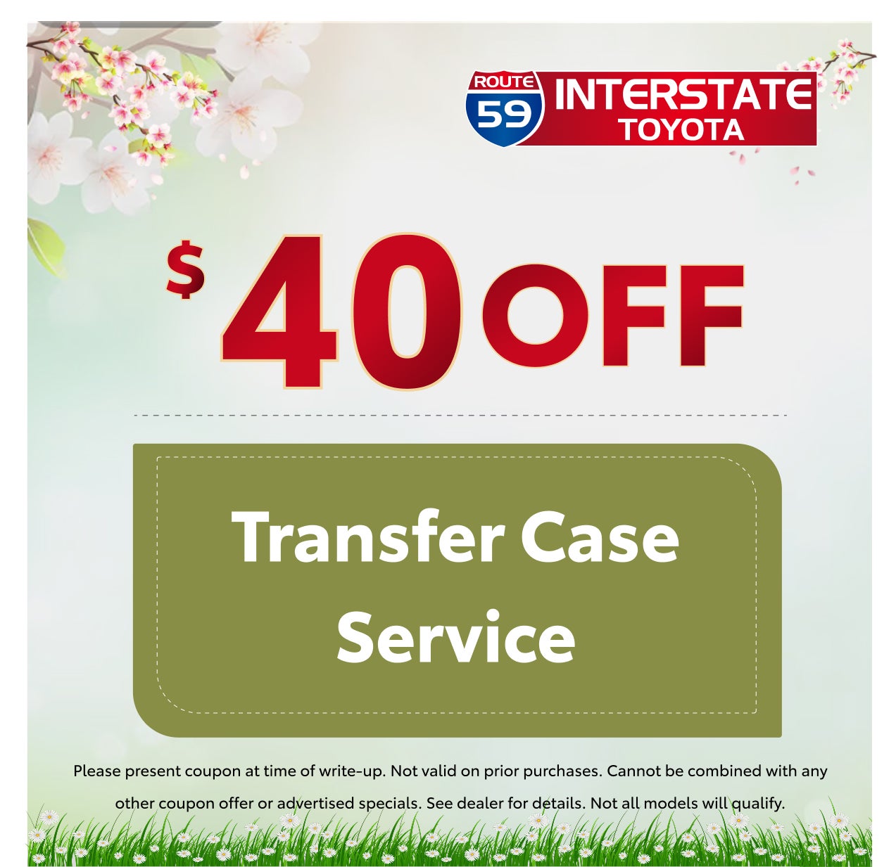 $40 OFF TRANSFER CASE SERVICE