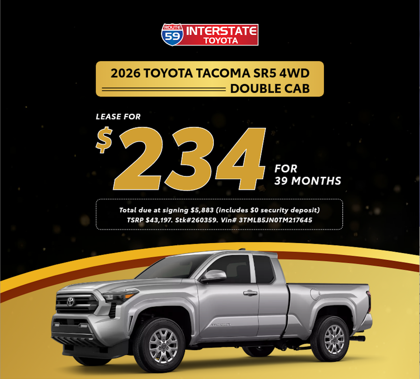 2026 Toyota Tacoma SR5 4WD Double Cab
