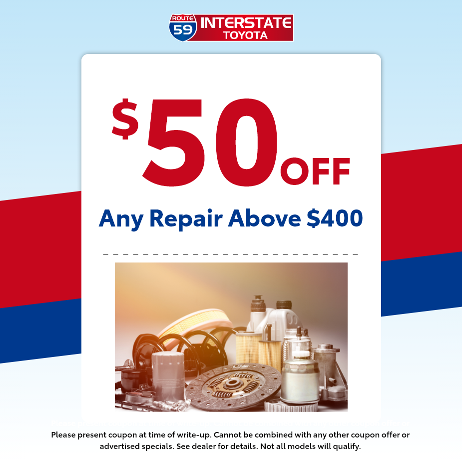 $50 OFF ANY REPAIRS ABOVE $400