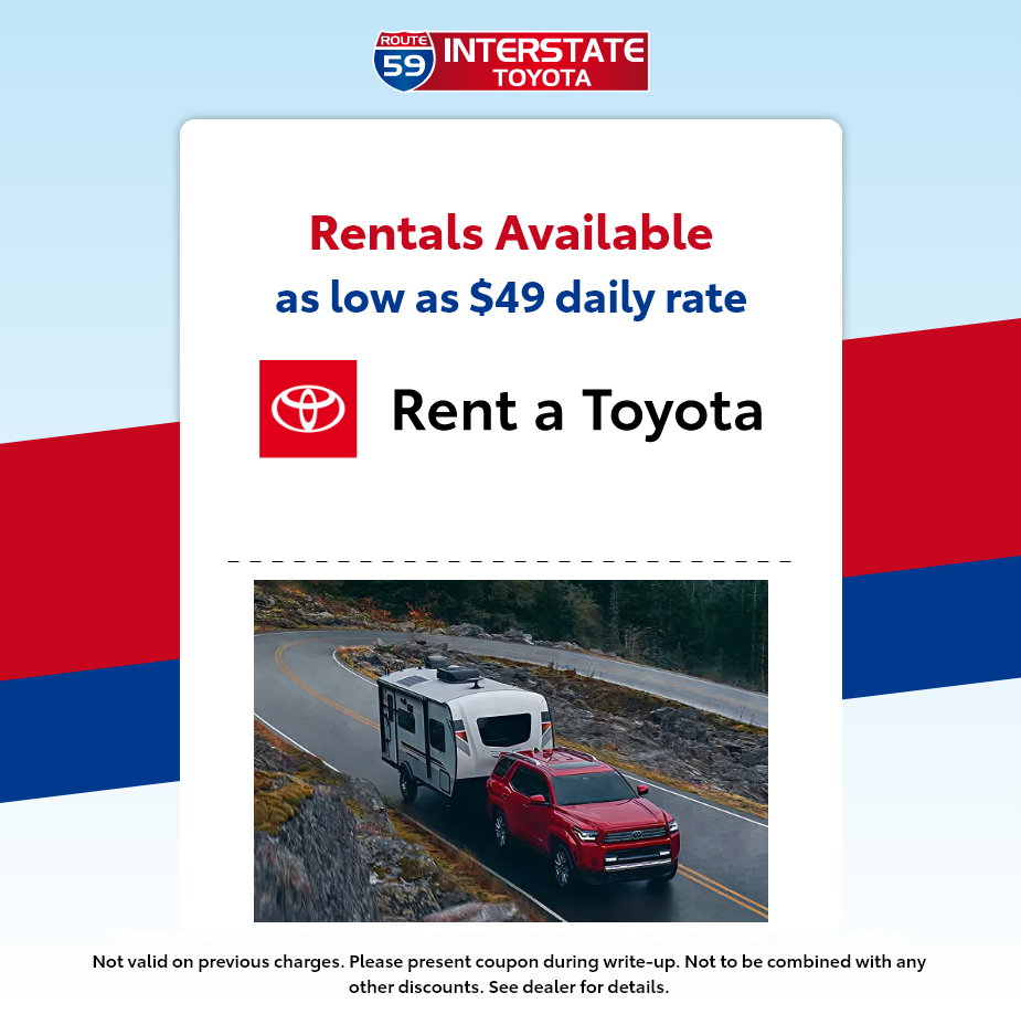 RENTALS AVAILABLE
