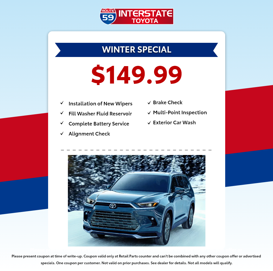 $149.99 WINTER SPECIAL