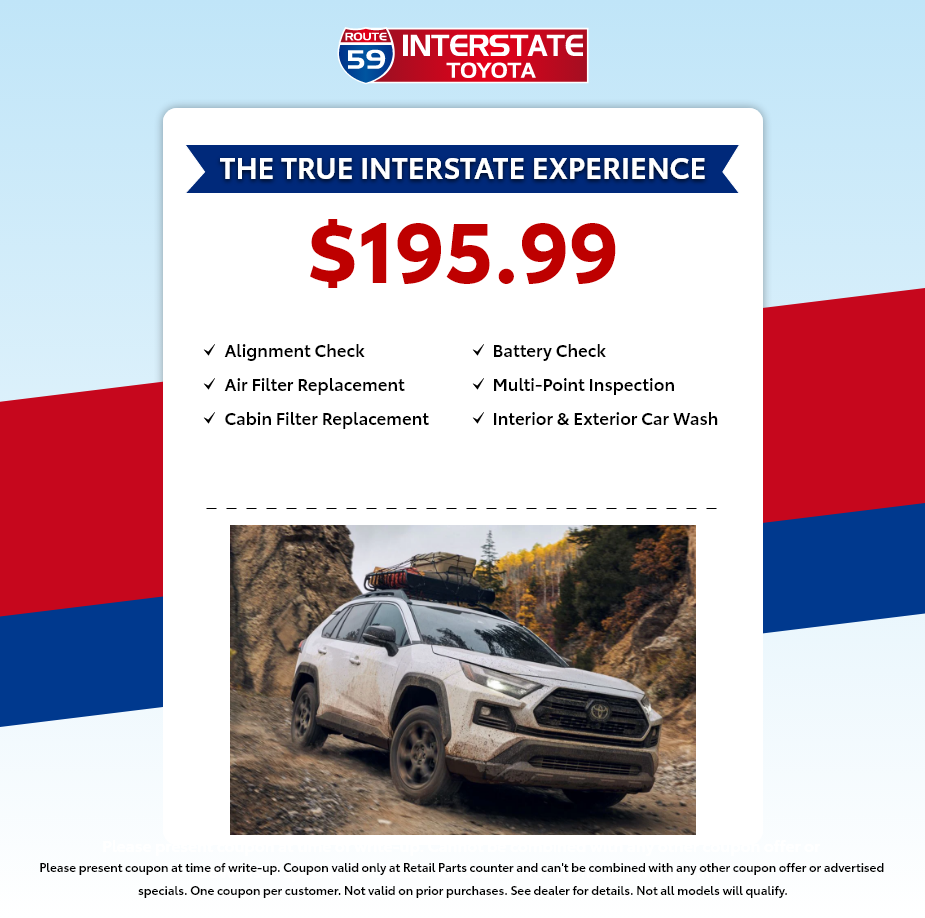 $195.99 THE TRUE INTERSTATE EXPERIENCE