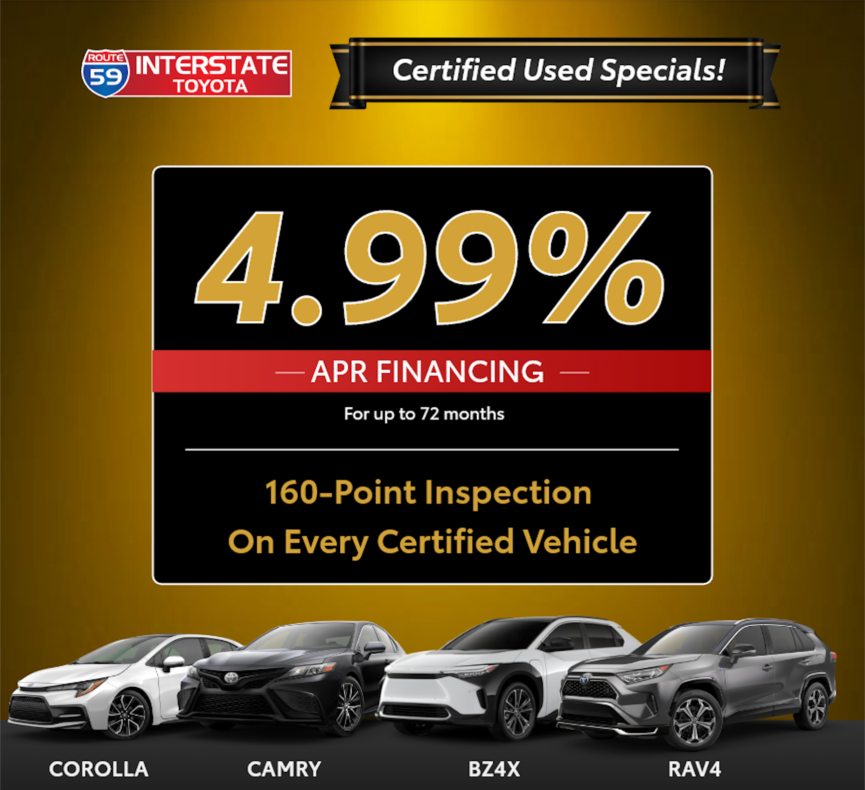 TCUV Special - 4.99% APR FINANCING