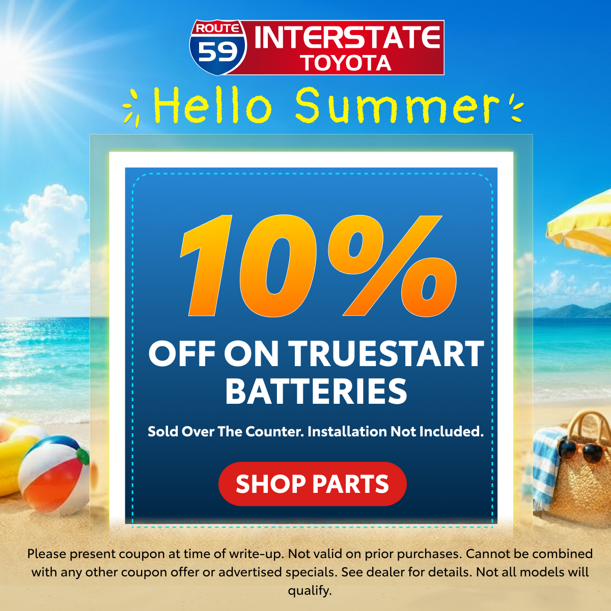 10% OFF ON TRUESTART BATTERIES