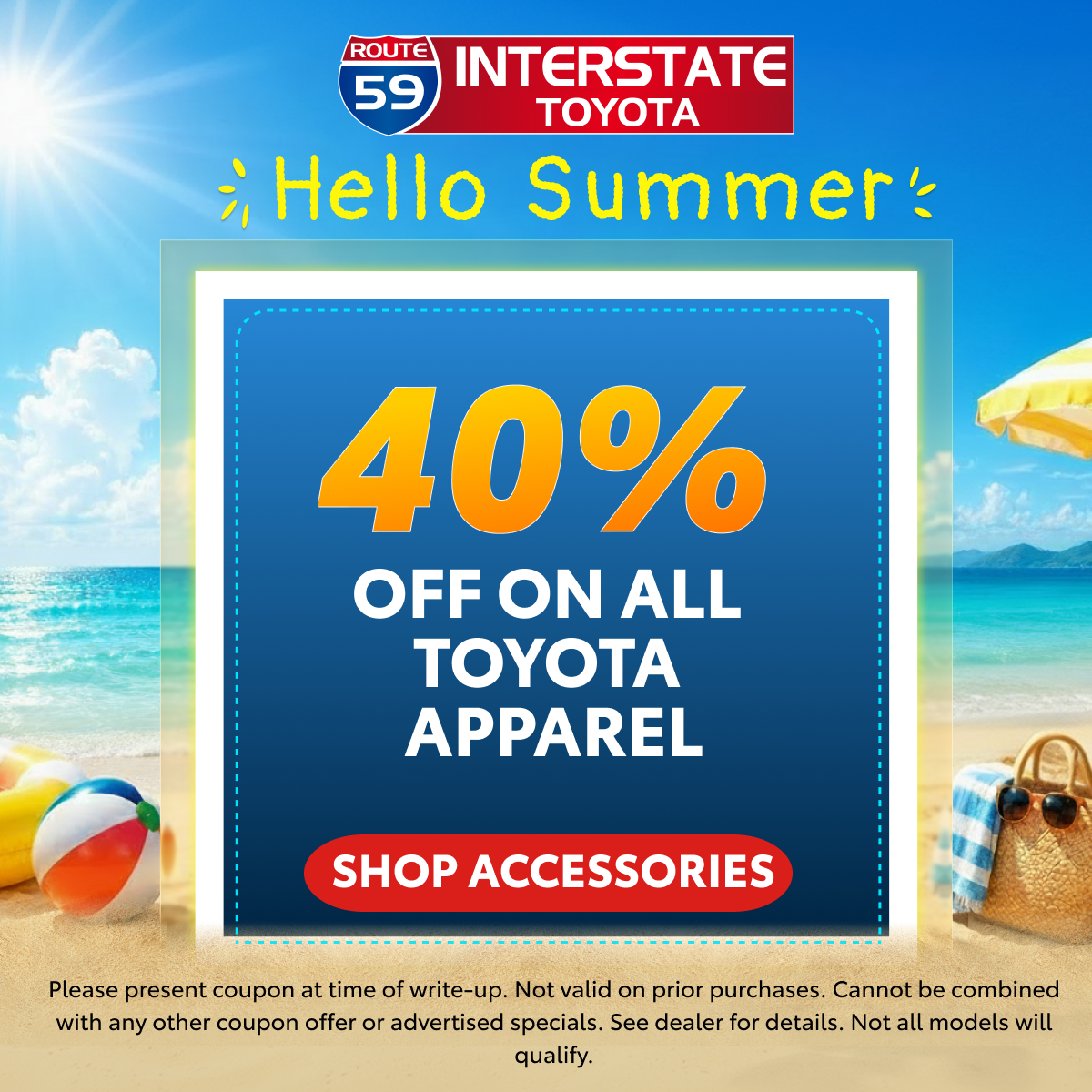 40% OFF ON ALL TOYOTA APPAREL