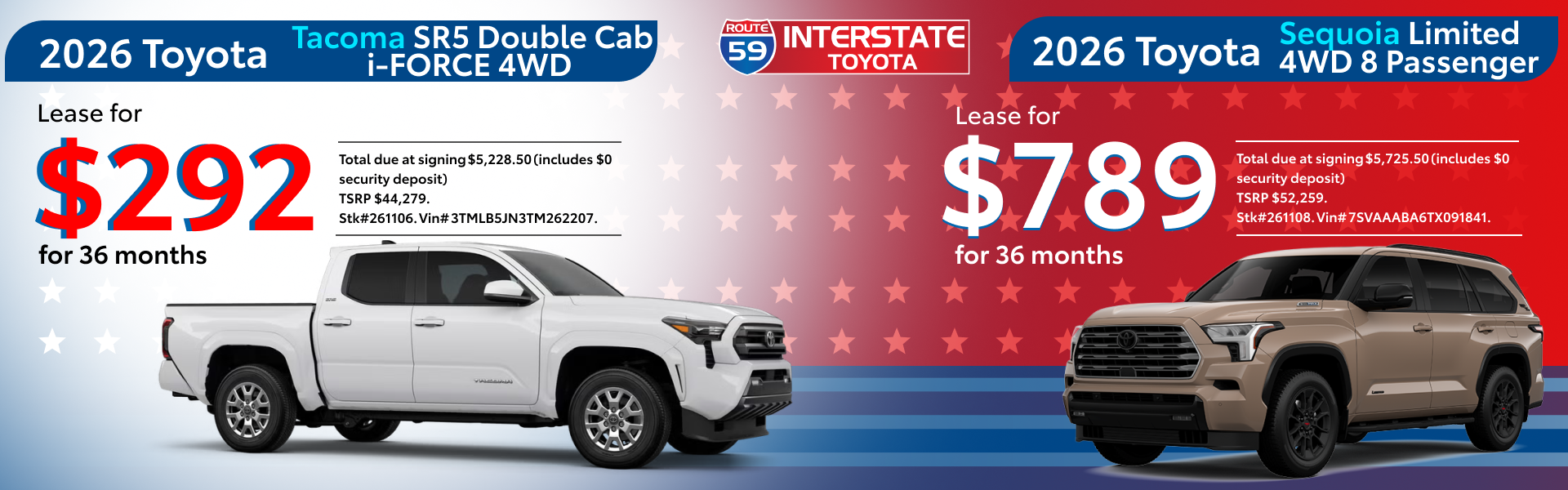 2026 Toyota Tacoma & 2026 Toyota Sequoia