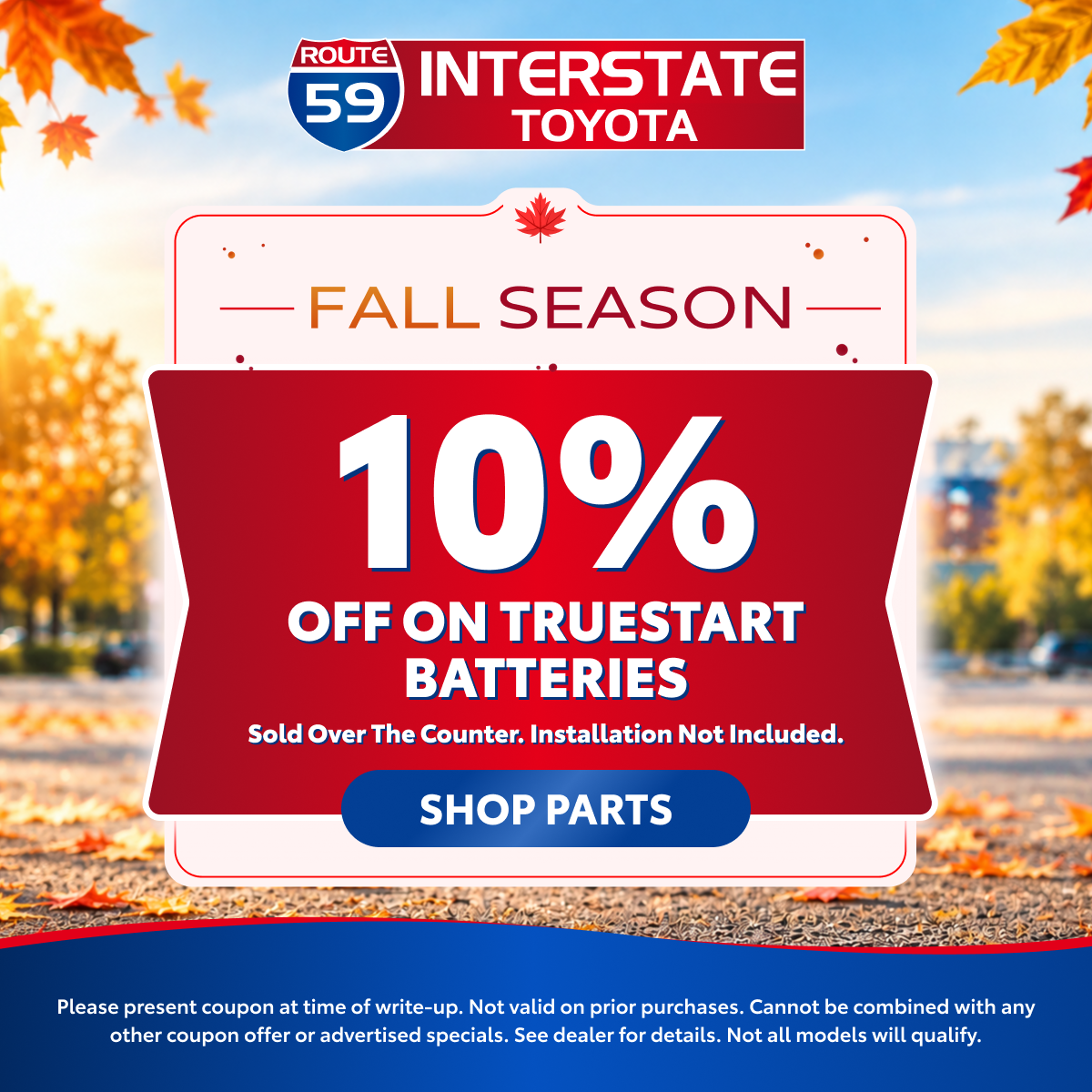 10% OFF ON TRUESTART BATTERIES