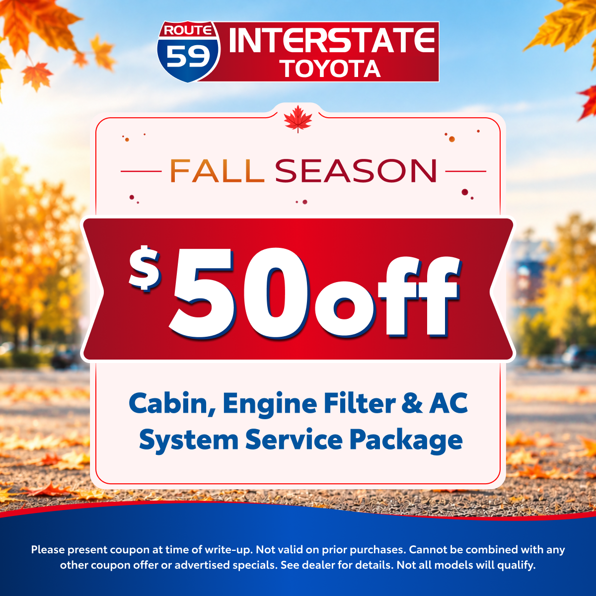Cabin, Engine Filter & AC System Service Package